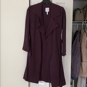 Leith - Dark Purple Trenchcoat